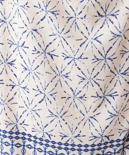 Leilian PLUS HOUSE / レリアンプラスハウス ミニ・ひざ丈スカート | 幾何学柄切替ラップ風スカート【BOURGE】 | 詳細11