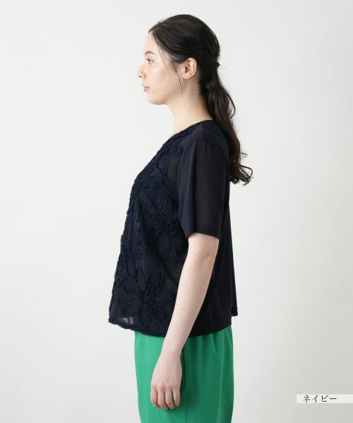 Leilian PLUS HOUSE / レリアンプラスハウス カットソー | フラワーモチーフカットソー | 詳細11