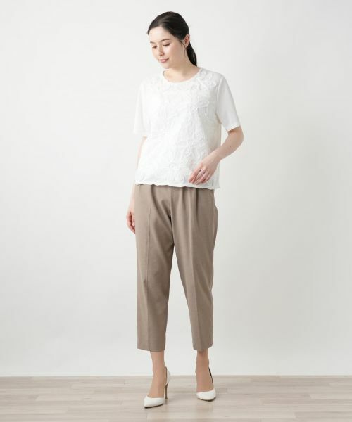 Leilian PLUS HOUSE / レリアンプラスハウス カットソー | フラワーモチーフカットソー | 詳細4