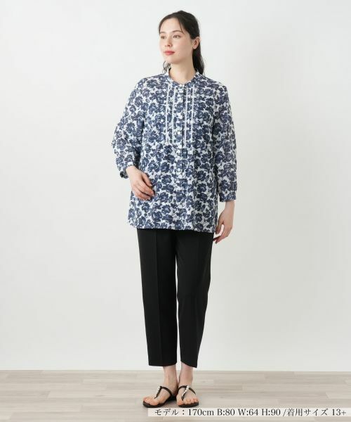 Leilian PLUS HOUSE / レリアンプラスハウス シャツ・ブラウス | バンドカラーブラウス | 詳細1