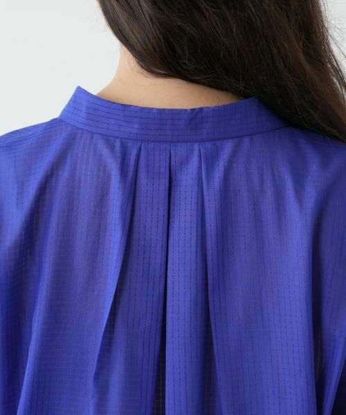 Leilian PLUS HOUSE / レリアンプラスハウス 織柄シャツブラウス【SOMELOS】 織柄シャツブラウス【SOMELOS】 | Leilian plus house