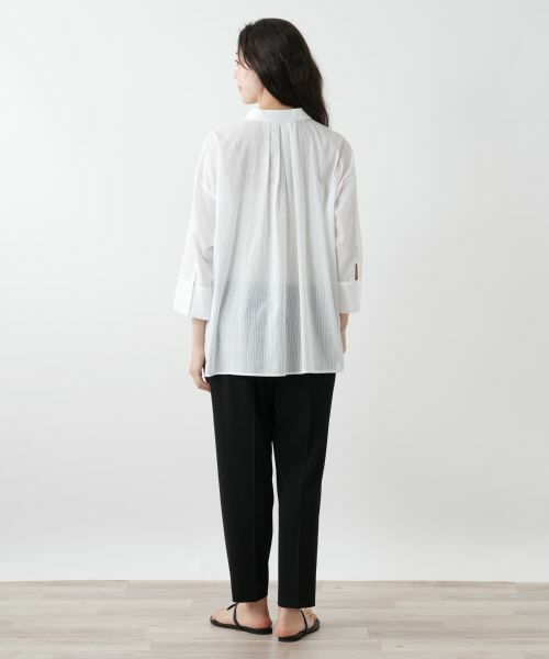 Leilian PLUS HOUSE / レリアンプラスハウス シャツ・ブラウス | 織柄シャツブラウス【SOMELOS】 | 詳細3