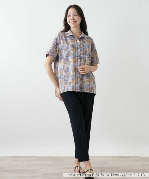 Leilian PLUS HOUSE / レリアンプラスハウス シャツ・ブラウス | チェックシャツブラウス | 詳細1
