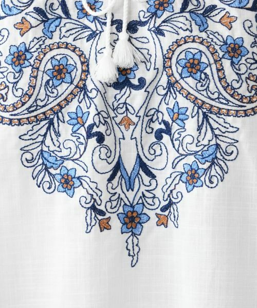 Leilian PLUS HOUSE / レリアンプラスハウス シャツ・ブラウス | 刺繍スモックブラウス | 詳細12