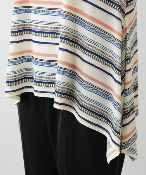 Leilian PLUS HOUSE / レリアンプラスハウス カットソー | マルチボーダーカットソー | 詳細10