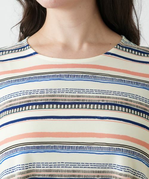 Leilian PLUS HOUSE / レリアンプラスハウス カットソー | マルチボーダーカットソー | 詳細7