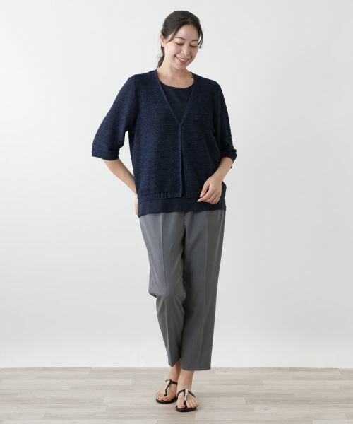Leilian PLUS HOUSE / レリアンプラスハウス カーディガン・ボレロ | 七分袖カーディガン | 詳細1