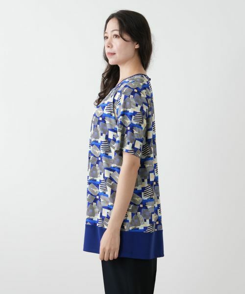 Leilian PLUS HOUSE / レリアンプラスハウス カットソー | プリントタックカットソー | 詳細5