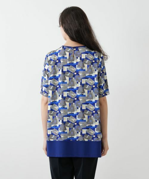 Leilian PLUS HOUSE / レリアンプラスハウス カットソー | プリントタックカットソー | 詳細6