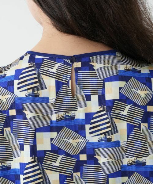 Leilian PLUS HOUSE / レリアンプラスハウス カットソー | プリントタックカットソー | 詳細8