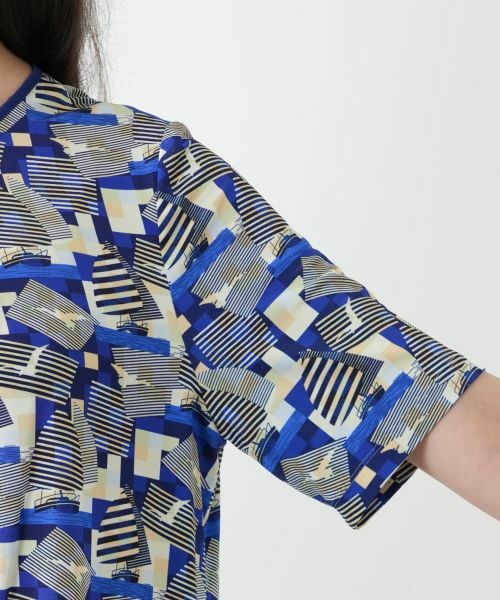 Leilian PLUS HOUSE / レリアンプラスハウス カットソー | プリントタックカットソー | 詳細9