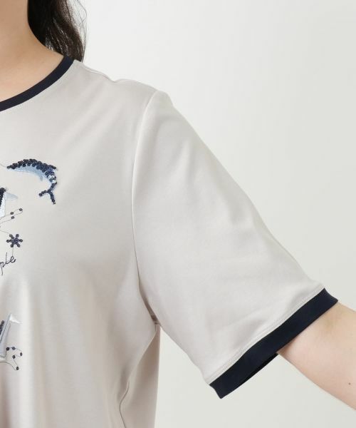 Leilian PLUS HOUSE / レリアンプラスハウス カットソー | スパンコール刺繍カットソー | 詳細13