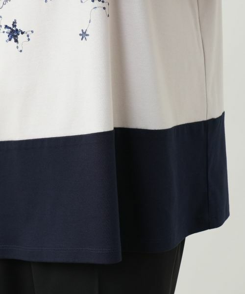 Leilian PLUS HOUSE / レリアンプラスハウス カットソー | スパンコール刺繍カットソー | 詳細14