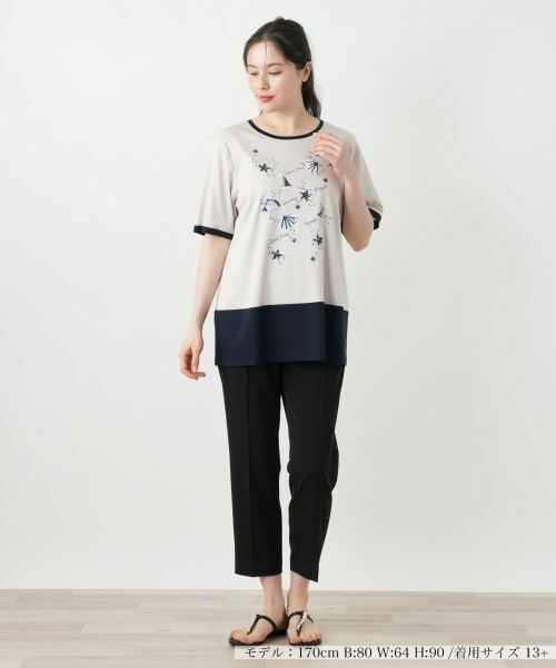 Leilian PLUS HOUSE / レリアンプラスハウス カットソー | スパンコール刺繍カットソー | 詳細5