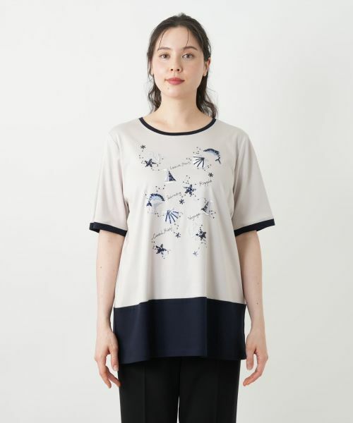 Leilian PLUS HOUSE / レリアンプラスハウス カットソー | スパンコール刺繍カットソー | 詳細8