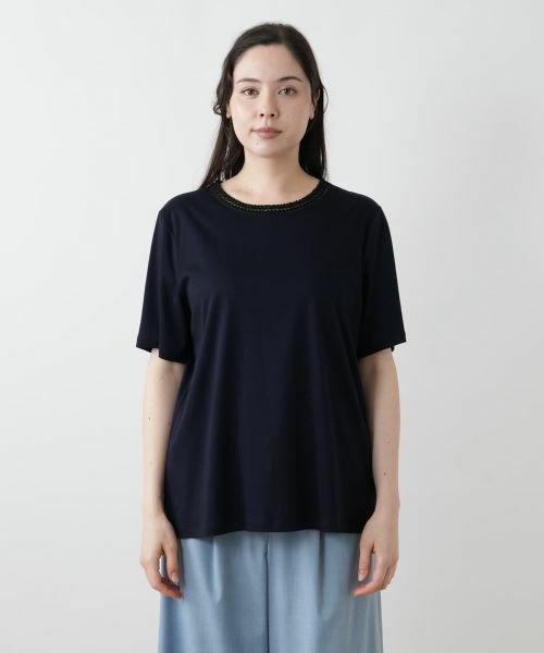 Leilian PLUS HOUSE / レリアンプラスハウス カットソー | 刺繍クルーネックカットソー | 詳細7