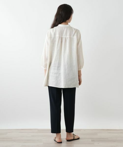 未使用に近い Leilian 13+ コットン 半袖シャツ マリン プラスハウス 店舗人気】レース半袖ブラウス|レリアン プラスハウス