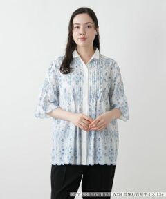 Leilian PLUS HOUSE / レリアンプラスハウス シャツ・ブラウス | フラワー刺繍ブラウス【Leilian WHITE LABEL】