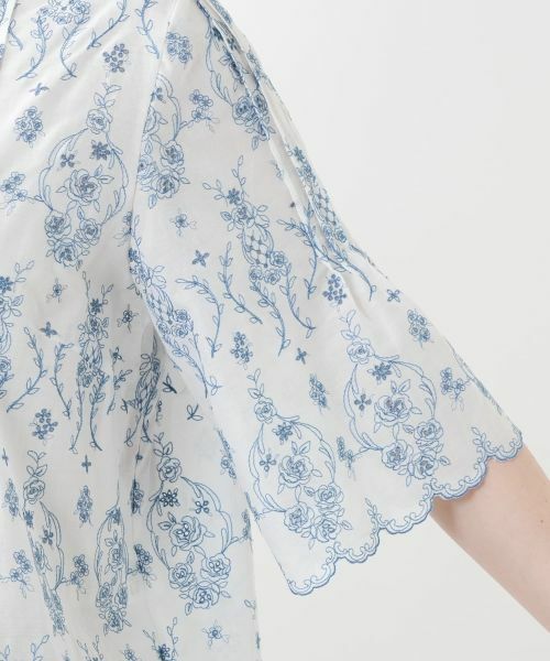 Leilian PLUS HOUSE / レリアンプラスハウス シャツ・ブラウス | フラワー刺繍ブラウス【Leilian WHITE LABEL】 | 詳細12