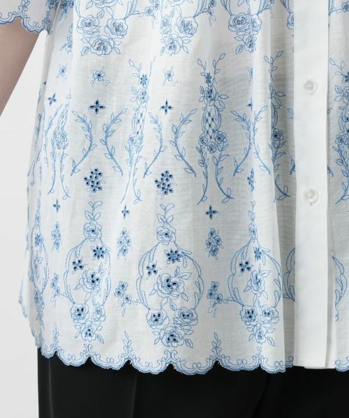 Leilian PLUS HOUSE / レリアンプラスハウス シャツ・ブラウス | フラワー刺繍ブラウス【Leilian WHITE LABEL】 | 詳細13