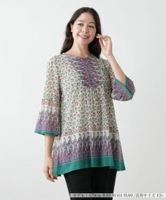 Leilian PLUS HOUSE / レリアンプラスハウス シャツ・ブラウス | プリントブラウス【Leilian WHITE LABEL】