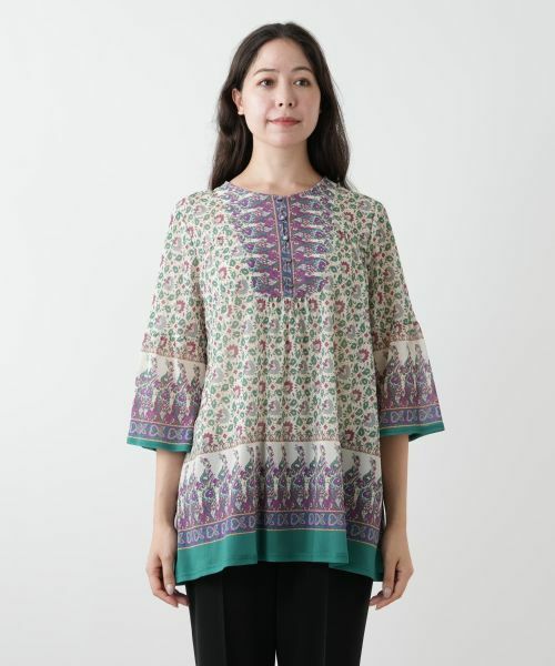 Leilian PLUS HOUSE / レリアンプラスハウス シャツ・ブラウス | プリントブラウス【Leilian WHITE LABEL】 | 詳細4