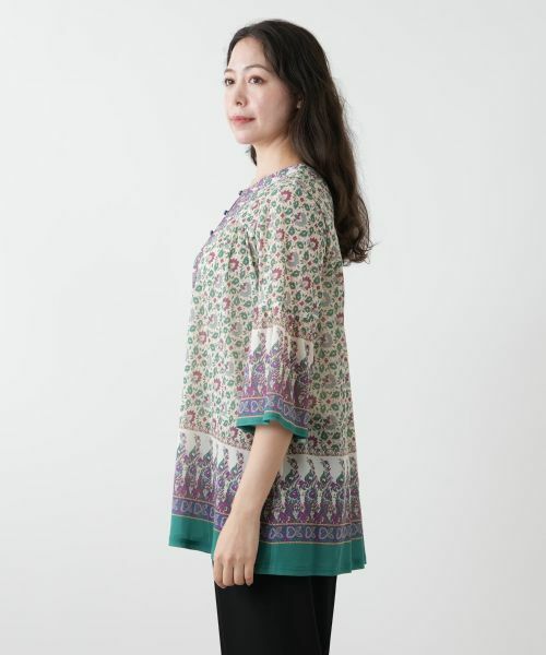 Leilian PLUS HOUSE / レリアンプラスハウス シャツ・ブラウス | プリントブラウス【Leilian WHITE LABEL】 | 詳細5