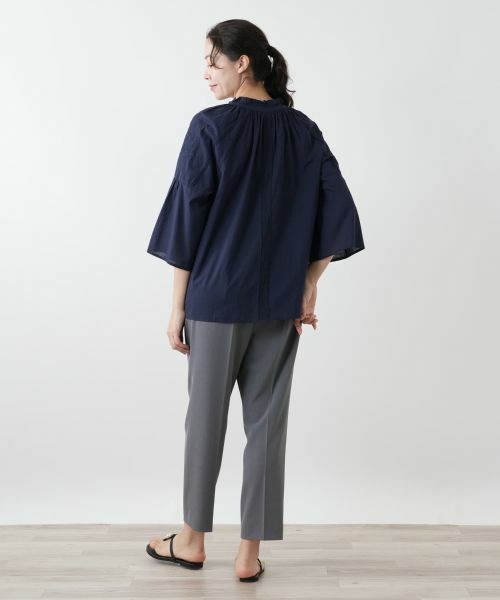 Leilian PLUS HOUSE / レリアンプラスハウス シャツ・ブラウス | 刺繍フレアスリーブブラウス【Leilian WHITE LABEL】 | 詳細3