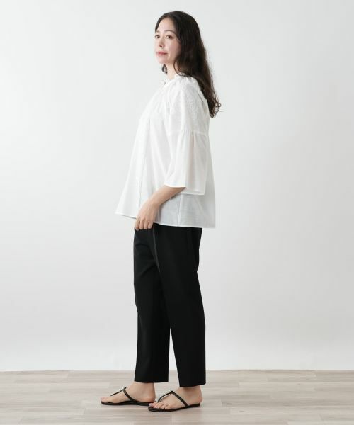 Leilian PLUS HOUSE / レリアンプラスハウス シャツ・ブラウス | 刺繍フレアスリーブブラウス【Leilian WHITE LABEL】 | 詳細5