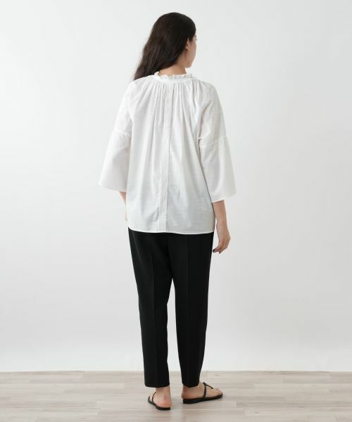 Leilian PLUS HOUSE / レリアンプラスハウス シャツ・ブラウス | 刺繍フレアスリーブブラウス【Leilian WHITE LABEL】 | 詳細6