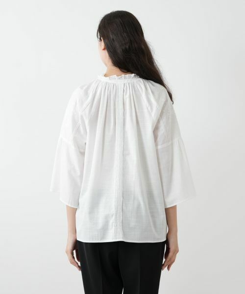 Leilian PLUS HOUSE / レリアンプラスハウス シャツ・ブラウス | 刺繍フレアスリーブブラウス【Leilian WHITE LABEL】 | 詳細9