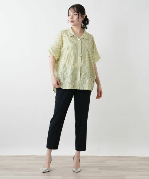 Leilian PLUS HOUSE / レリアンプラスハウス シャツ・ブラウス | ストライプブラウス【Leilian WHITE LABEL】 | 詳細1
