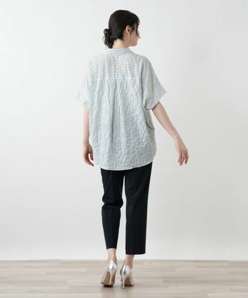Leilian PLUS HOUSE / レリアンプラスハウス シャツ・ブラウス | ストライプブラウス【Leilian WHITE LABEL】 | 詳細6