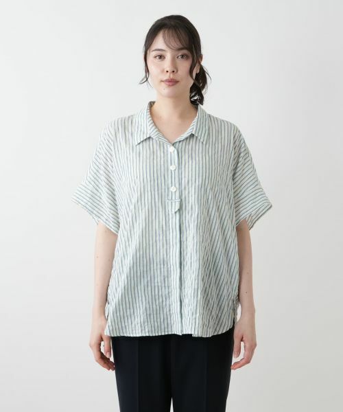 Leilian PLUS HOUSE / レリアンプラスハウス シャツ・ブラウス | ストライプブラウス【Leilian WHITE LABEL】 | 詳細7