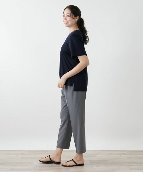 Leilian PLUS HOUSE / レリアンプラスハウス Tシャツ | 刺繍カットソー【Leilian WHITE LABEL】 | 詳細2