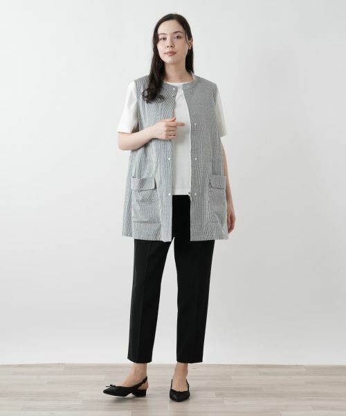 Leilian PLUS HOUSE / レリアンプラスハウス テーラードジャケット | スタンドカラーベスト【Leilian WHITE LABEL】 | 詳細1