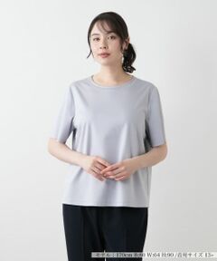 Leilian PLUS HOUSE / レリアンプラスハウス カットソー | 刺繍クルーネックカットソー【Leilian WHITE LABEL】