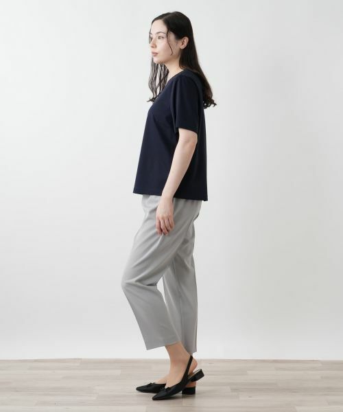 Leilian PLUS HOUSE / レリアンプラスハウス カットソー | 刺繍クルーネックカットソー【Leilian WHITE LABEL】 | 詳細2