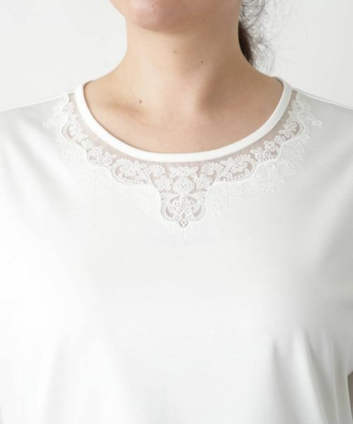 Leilian PLUS HOUSE / レリアンプラスハウス カットソー | 刺繍クルーネックカットソー【Leilian WHITE LABEL】 | 詳細13