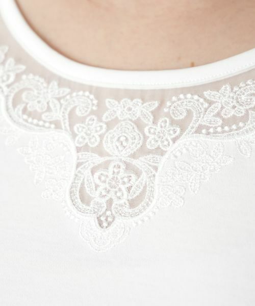 Leilian PLUS HOUSE / レリアンプラスハウス カットソー | 刺繍クルーネックカットソー【Leilian WHITE LABEL】 | 詳細17