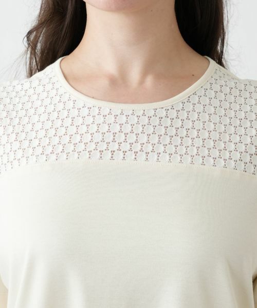 Leilian PLUS HOUSE / レリアンプラスハウス カットソー | レース切替カットソー【Leilian WHITE LABEL】 | 詳細13