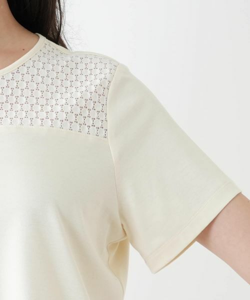 Leilian PLUS HOUSE / レリアンプラスハウス カットソー | レース切替カットソー【Leilian WHITE LABEL】 | 詳細15
