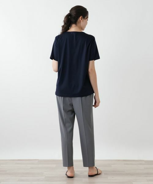 Leilian PLUS HOUSE / レリアンプラスハウス カットソー | レース切替カットソー【Leilian WHITE LABEL】 | 詳細3