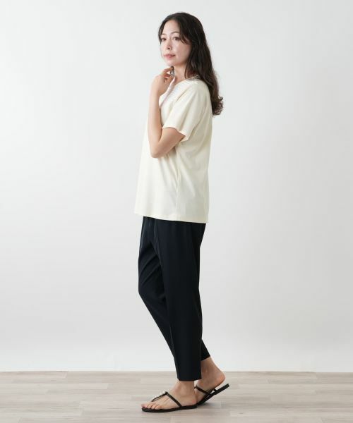 Leilian PLUS HOUSE / レリアンプラスハウス カットソー | レース切替カットソー【Leilian WHITE LABEL】 | 詳細8