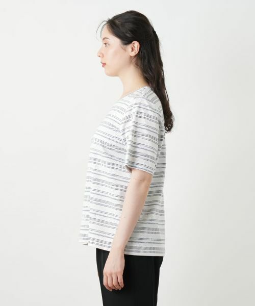 Leilian PLUS HOUSE / レリアンプラスハウス カットソー | マルチボーダーカットソー【Leilian WHITE LABEL】 | 詳細5