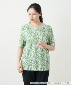 Leilian PLUS HOUSE / レリアンプラスハウス カットソー | ペイズリー柄カットソー【Leilian WHITE LABEL】