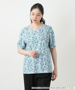 Leilian PLUS HOUSE / レリアンプラスハウス カットソー | ペイズリー柄カットソー【Leilian WHITE LABEL】