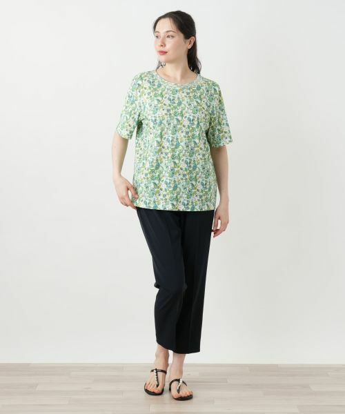 Leilian PLUS HOUSE / レリアンプラスハウス カットソー | ペイズリー柄カットソー【Leilian WHITE LABEL】 | 詳細1