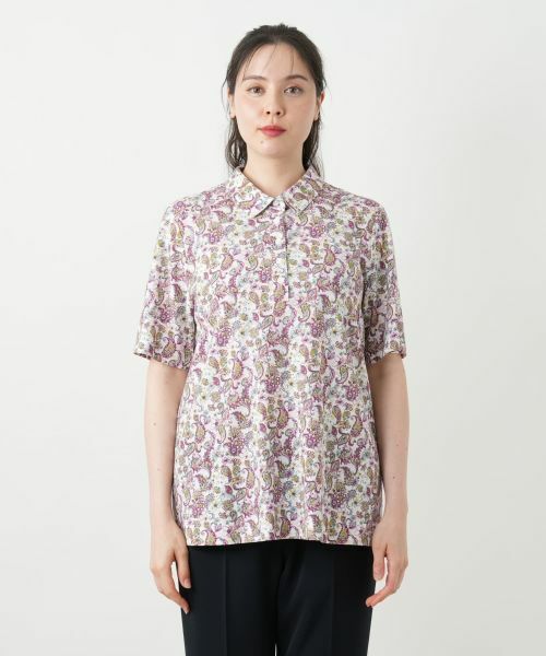 Leilian PLUS HOUSE / レリアンプラスハウス ポロシャツ | ペイズリー柄カットソー【Leilian WHITE LABEL】 | 詳細10