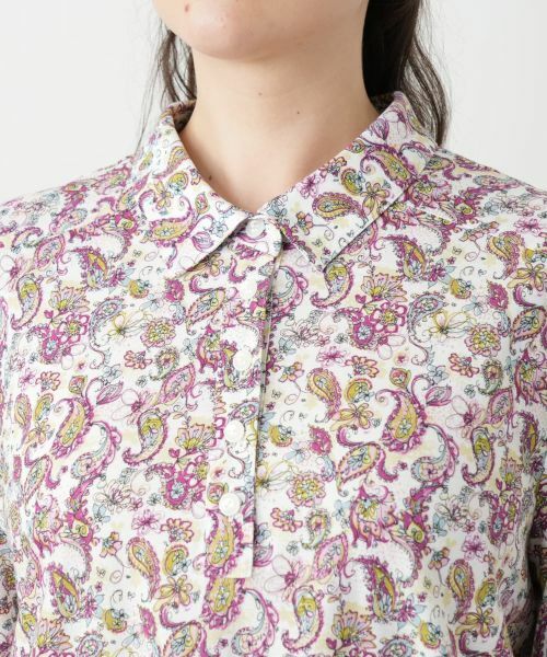 Leilian PLUS HOUSE / レリアンプラスハウス ポロシャツ | ペイズリー柄カットソー【Leilian WHITE LABEL】 | 詳細13